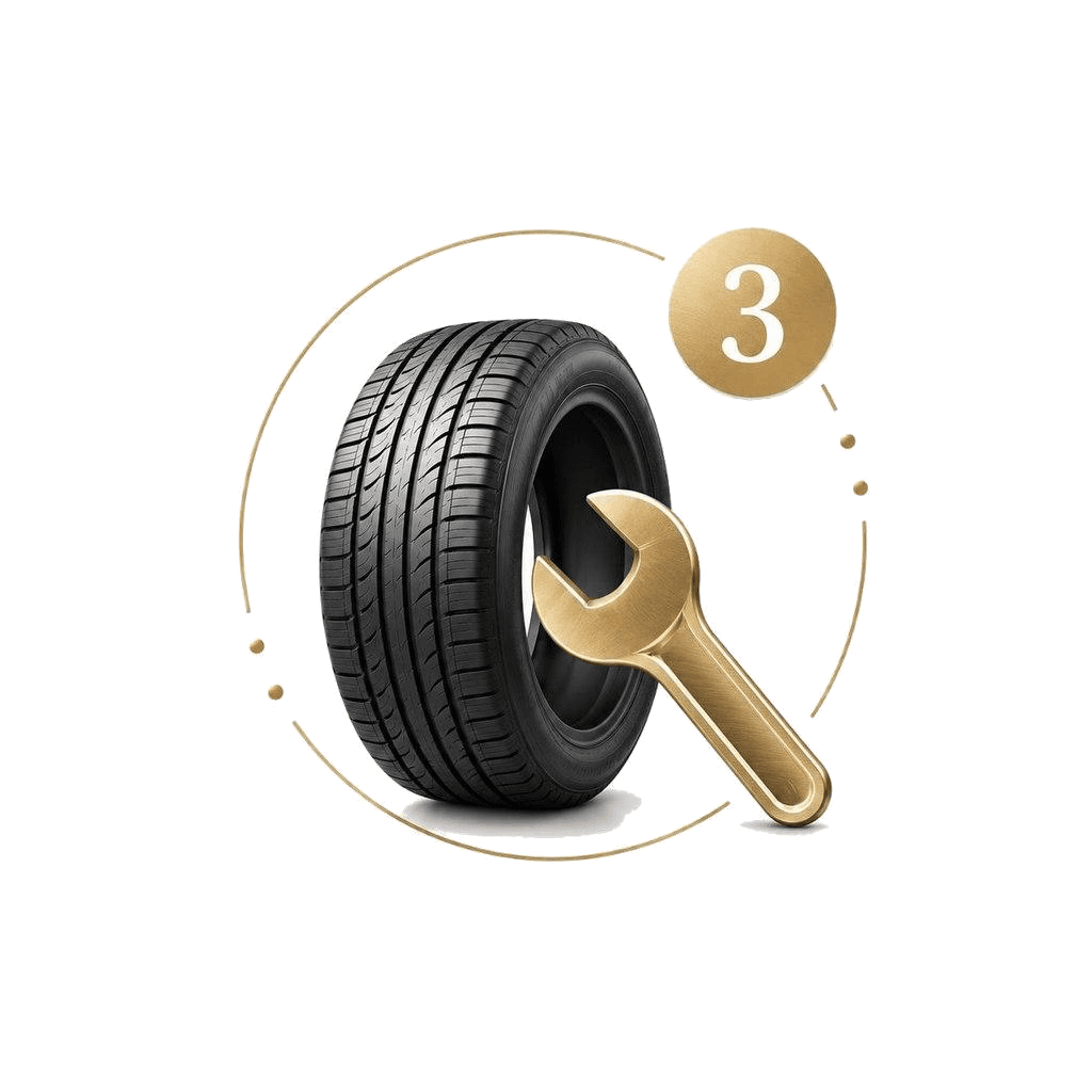 Installation — wrench with tire
